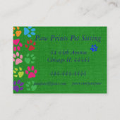 Carte de visite orienté se reposant de soin des (Dos)