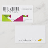 Carte De Visite origami (Devant / Derrière)