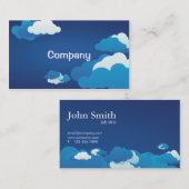 Carte de visite original de nuages de ciel bleu et (Devant / Derrière)