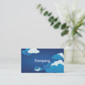 Carte de visite original de nuages de ciel bleu et (Debout devant)