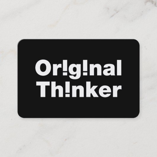 Carte De Visite Original Thinker (Devant)