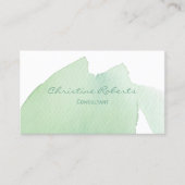 Carte De Visite Original Turquoise Aqua Watercolor Appelant (Devant)