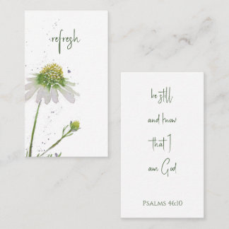 Carte De Visite Original Watercolor Wildflower Custom Bible Verse