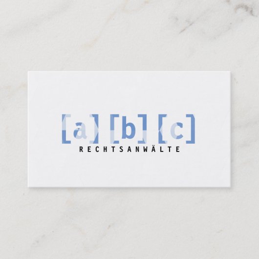 Carte De Visite Originelle Visitenkarte mit blau (Devant)