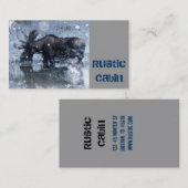 Carte De Visite Orignaux rustiques de taureau de faune de région (Devant / Derrière)