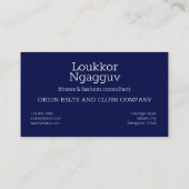 Carte De Visite Orion de constellation de l'hémisphère nord (Dos)