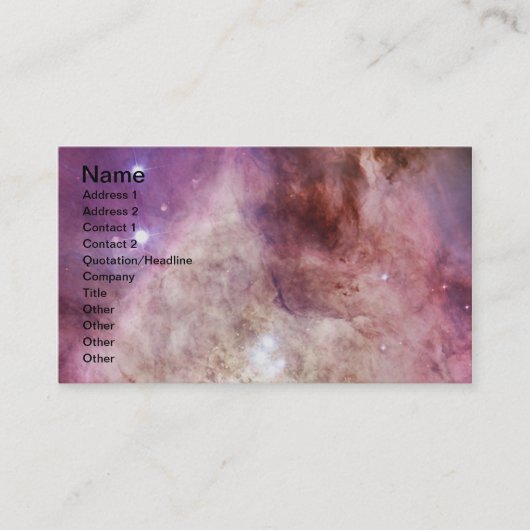 Carte De Visite Orion Nebula rose (Devant)