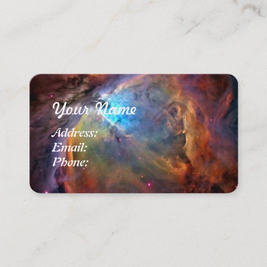 Carte De Visite Orion Nebula Space Galaxy coins ronds (Devant)