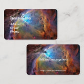 Carte De Visite Orion Nebula Space Galaxy coins ronds (Devant / Derrière)