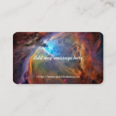 Carte De Visite Orion Nebula Space Galaxy coins ronds (Dos)