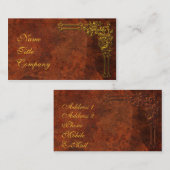 Carte De Visite Ornamental de Rouge-Or (Devant / Derrière)