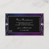 Carte De Visite Ornat Bleu Bleu Violet Diagrammes d'étincelles Mon (Dos)