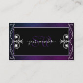 Carte De Visite Ornat Bleu Bleu Violet Diagrammes d'étincelles Mon (Devant)