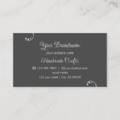 Carte De Visite Ornat gris clair et foncé avec portrait photo (Dos)