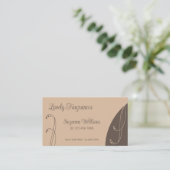 Carte De Visite Ornat rayé Brown clair et foncé (Debout devant)