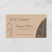 Carte De Visite Ornat rayé Brown clair et foncé (Devant)