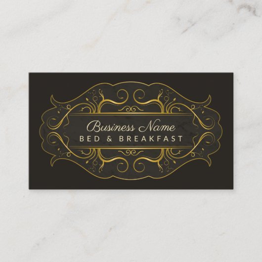 Carte De Visite Ornate Flourish Signal Chambres d'hôte B&B (Devant)