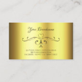 Carte De Visite Orné Or de luxe Bordures Initiales Élégant (Dos)