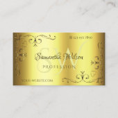 Carte De Visite Orné Or de luxe Bordures Initiales Élégant (Devant)