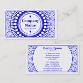 Carte De Visite Ornement 01 - Bue sur blanc (Devant / Derrière)