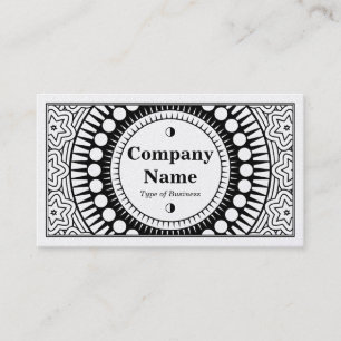 Carte De Visite Ornement 01 - Noir sur blanc (Platine)