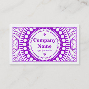Carte De Visite Ornement 01 - Violet sur blanc