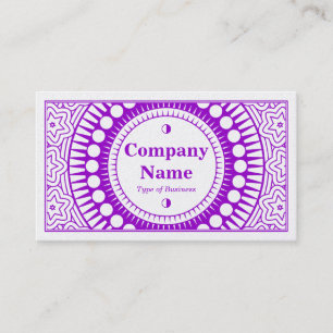 Carte De Visite Ornement 01 - Violet sur (Or)