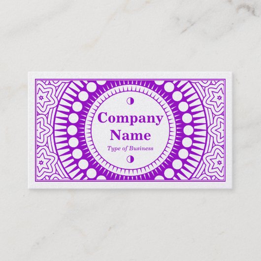 Carte De Visite Ornement 01 - Violet sur (Or) (Devant)