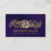 Carte De Visite Ornement de feuillage en cristaux de guérison  (Devant)