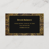Carte De Visite Ornement doré (Dos)