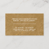 Carte De Visite Ornement du plateau de restauration blanc (Dos)