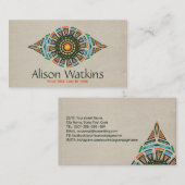 Carte De Visite Ornement ethnique à main (Devant / Derrière)