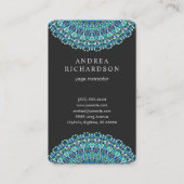 Carte De Visite Ornement floral de mandala (Dos)