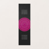 Carte De Visite Ornement floral rose de mandala (Intérieur déplié)