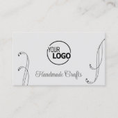 Carte De Visite Ornement gris clair et foncé avec logo Ornate (Devant)