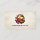 Carte De Visite Ornement Phoenix et Dragon (Devant)