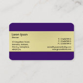 Carte De Visite Ornemental - Or et pourpre (Dos)