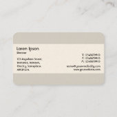 Carte De Visite Ornementale - Noir et gris clair (Or) (Dos)