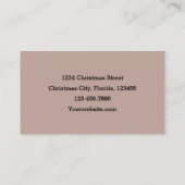 Carte De Visite Ornements Noël Or Blanc Arbre de Vacances (Dos)