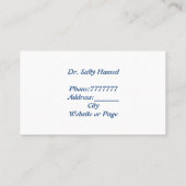 Carte de visite orthodontique (Dos)