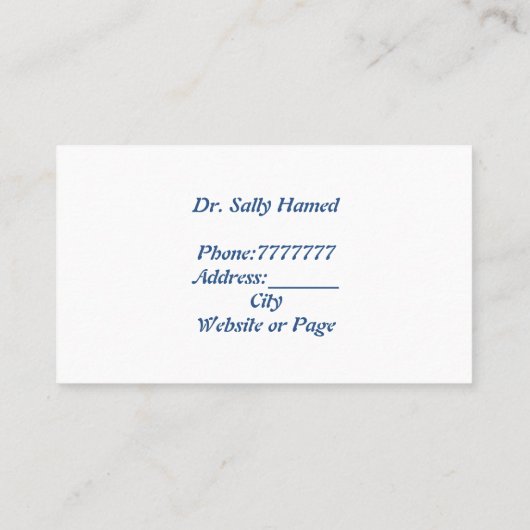 Carte de visite orthodontique (Dos)