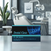 Carte de visite Orthodontiste De Dents Bleus Et De