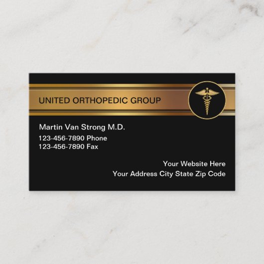 Carte de visite orthopédique (Devant)