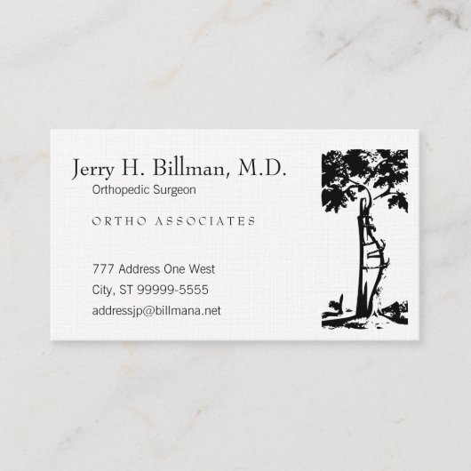 Carte De Visite Orthopédique Crooked Tree (Devant)