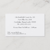 Carte de visite orthopédique de chirurgien (Dos)