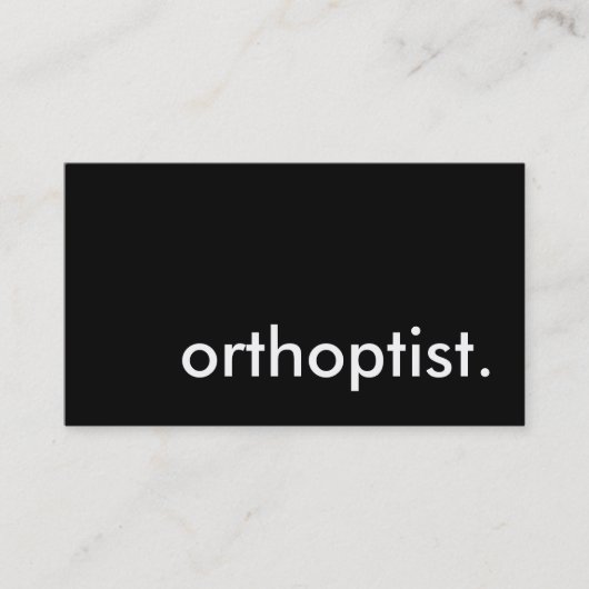 Carte De Visite orthoptiste. (Devant)