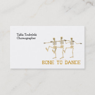 Carte De Visite Os drôle de squelettes de danse pour danser la