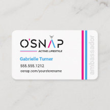 Carte de visite O'Snap Design 2