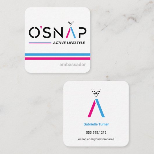 Carte de visite O'Snap Design 3 (Devant / Derrière)