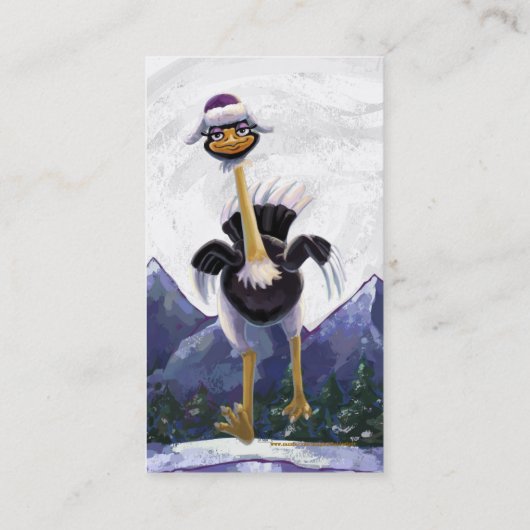Carte De Visite Ostrich de montagne (Dos)